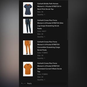 3x Carhartt Women's Scrubs